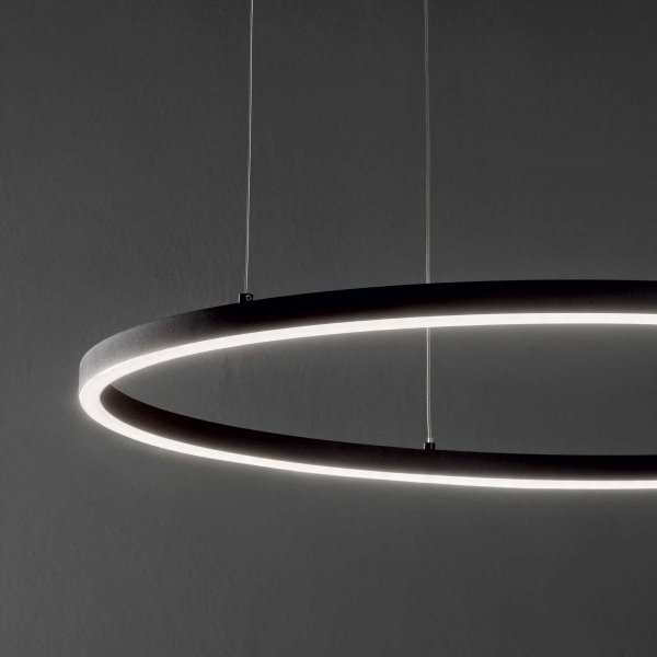 NOWOCZESNA LAMPA WISZĄCA OKRĄG RING LED CZARNA IDEAL LUX 304427 ORACLE SLIM SP D90 ROUND 3000K DALI 