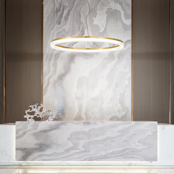 Designerska czarna lampa wisząca LED okrągła ring nowoczesna dekoracyjna minimalistyczna Crown sp d40 339139 Ideal Lux 