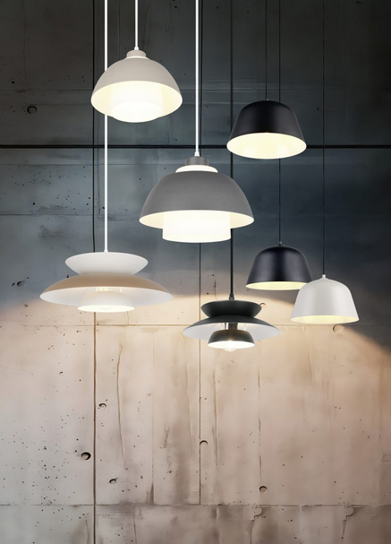 Grafitowa lampa wisząca półokrągły klosz nowoczesna do loftowych wnętrz TILOS R36501942 RL