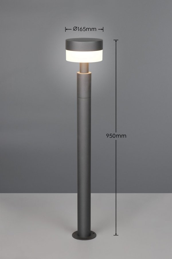 Słupek ogrodowy LED kolor antracyt aluminiowy designerski minimalistyczny klasyczny uniwersalny MACKENZIE IP54 430561142 Trio