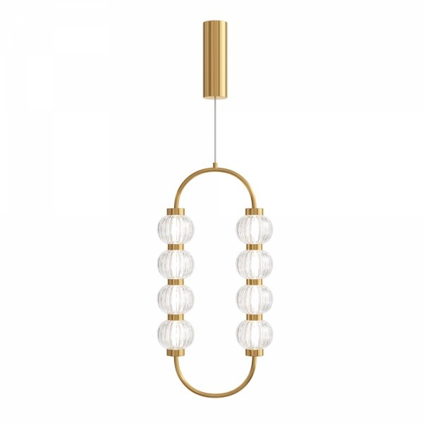 Złota Lampa Wisząca Glamour LED AMULET MOD555PL-L11G3K MAYTONI