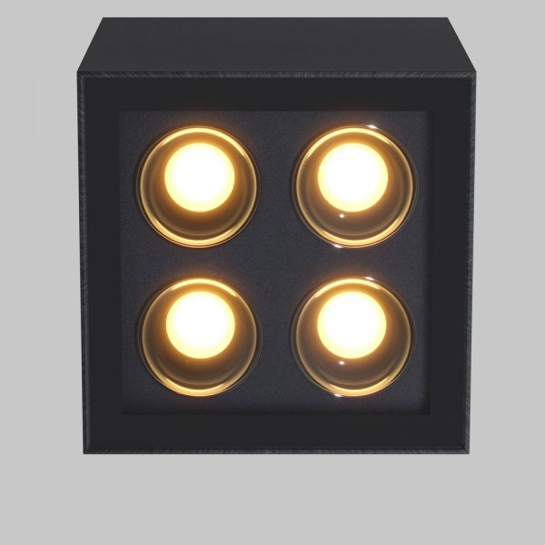 Nowoczesna lampa zewnętrzna sufitowa LED kwadratowa metalowa grafitowa Ares MAYTONI O309CL-L8GF3K