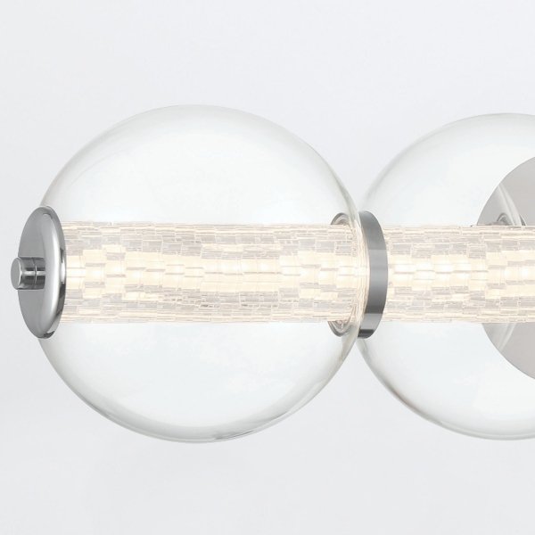 Kinkiet szklany polerowany chrom Atomo Elstead Lighting QN-ATOMO-4W-PC