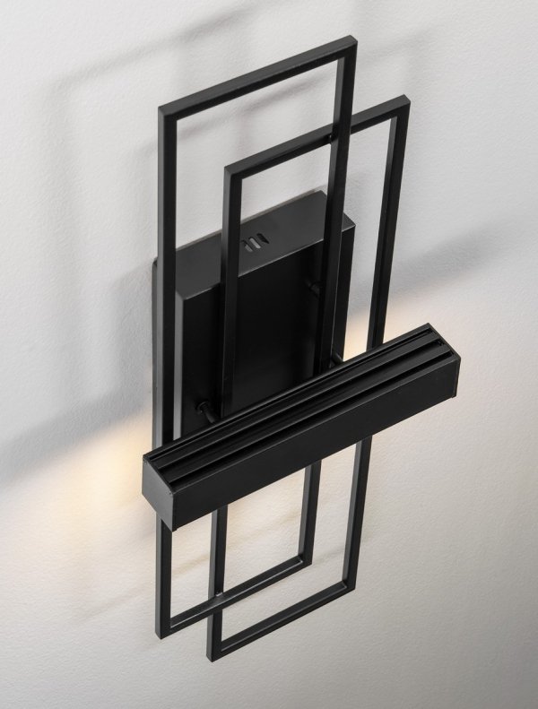 Nowoczesny kinkiet LED geometryczny prostokąty designerski klasyczny podświetlający ścianę ściemnialny LONVILA LE45476 Luces Exclusivas