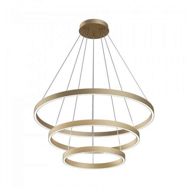 LAMPA WISZĄCA OKRĄGŁA ZŁOTA GLAMOUR RING MAYTONI RIM MOD058PL-L100BS3K RING ZŁOTE KOŁA LED