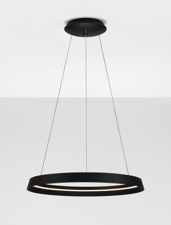 Nowoczesna lampa wisząca LED okrąg w kolorze czarnym BATALLAS LE44783 Luces Exclusivas