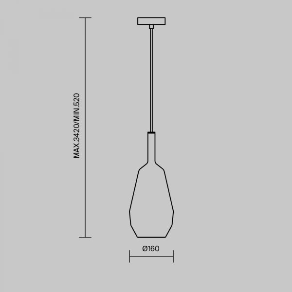 Lampa Wisząca Szklany Klosz DUALITY MOD271PL-01B7 MAYTONI
