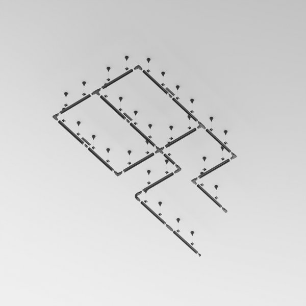 Natynkowy/zwieszany szynoprzewód do systemu 3-fazowego aluminium czarny Busbar trunkings Trinity  MAYTONI TRX005-311B