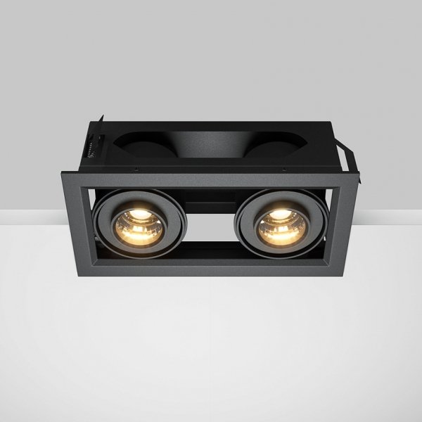 Czarna Oprawa Wpuszczana Downlight Metal Modern Maytoni DL093-02-10W3K-B
