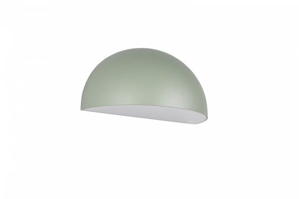 Kinkiet zewnętrzny zielony aluminiowy półokrągły klosz minimalistyczny klasyczny uniwersalny MAAS IP44 262460115 Trio