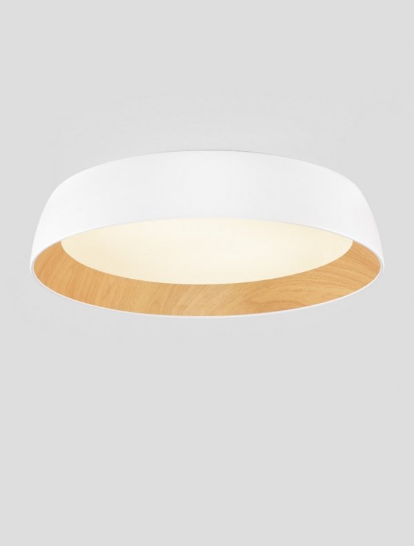 Nowoczesny plafon LED w stylu loft z elementem drewnianym CARACOLLO LE44812 Luces Exlusivas