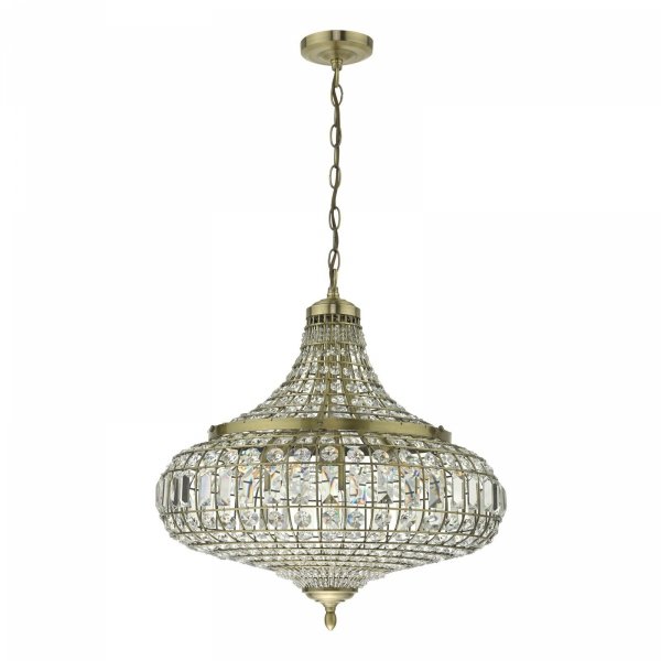 Designerska Lampa Wisząca Ozdobna Kryształowe Elementy ASMARA ASM0675 DAR LIGHTING