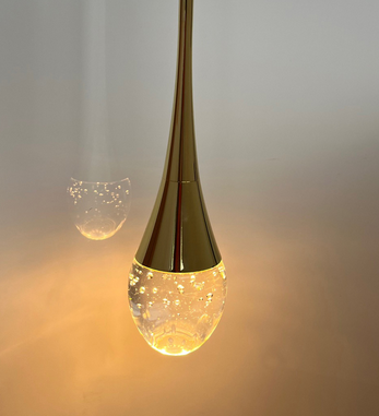 Nowoczesna Złota Lampa Wisząca LED Kropla DALMA AZ6006 AZZARDO