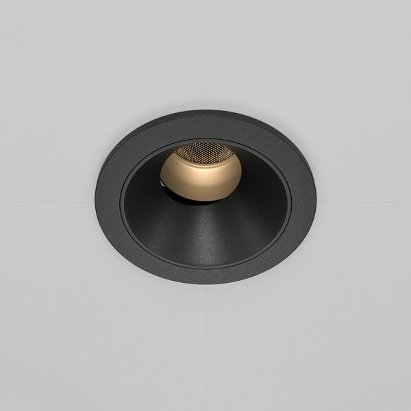Czarna Oprawka Wpuszczana Maytoni Downlight Wise DL057-7W3K-B