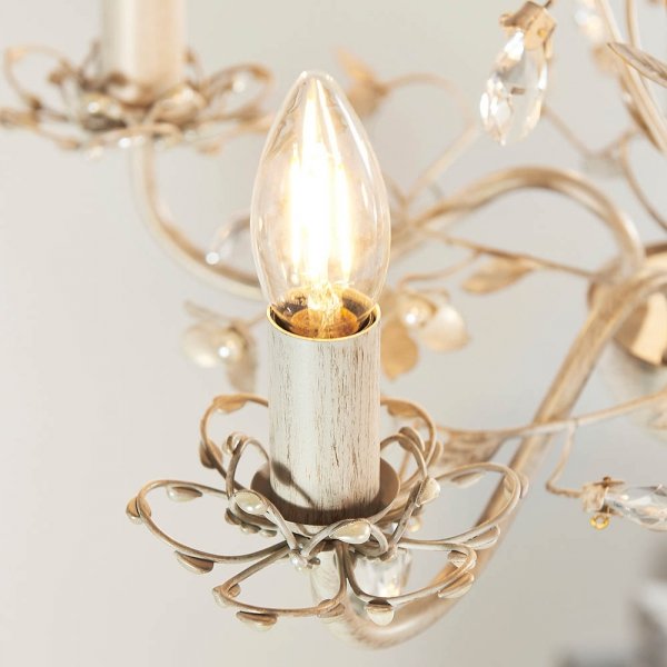 Lampa wisząca dworkowa świecznikowa kwiatowa designerska klasyczna dekoracyjna LULLABY-5CR ENDON