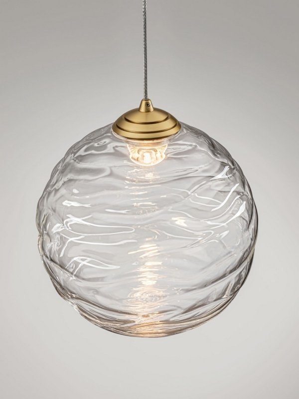 Lampa wisząca LED okrągła szklana designerska kula 14,6cm nowoczesna ALBORA LE45741 Luces Exclusivas