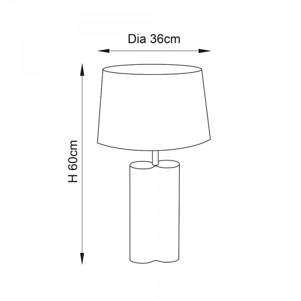 Designerska Złota Lampka Stołowa Czarny Abażur CALAN 93137 ENDON