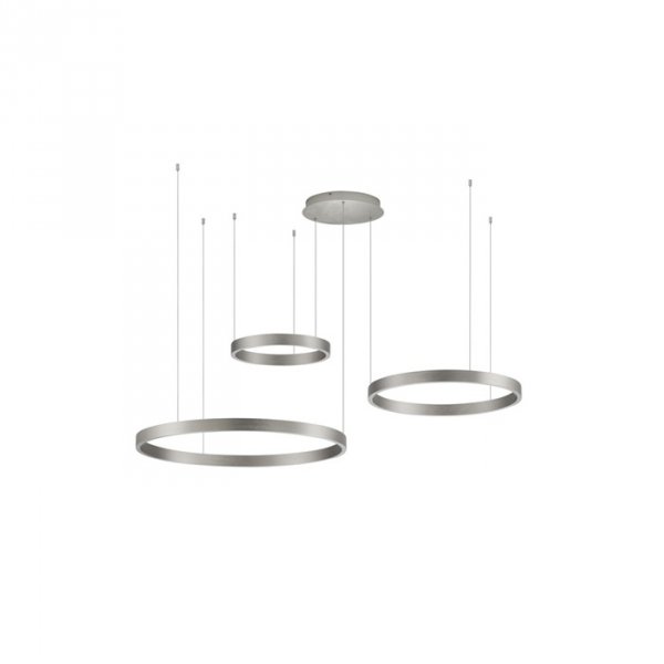 Nowoczesna Lampa Wisząca Srebrne Pierścienie BARI LE44316 LUCES EXCLUSIVAS