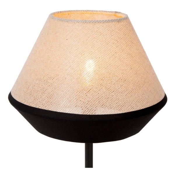 Lampa stołowa nocna lniany klosz owalny minimalistyczna klasyczna nowoczesna KALA 06524/01/73 LUCIDE