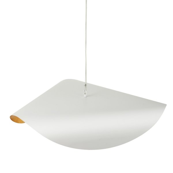 Lampa wisząca ozdobna aluminiowa biała industrialna designerska elegancka mleczny szklany klosz ENZO ST-F22020601-D60 white Step Into Design