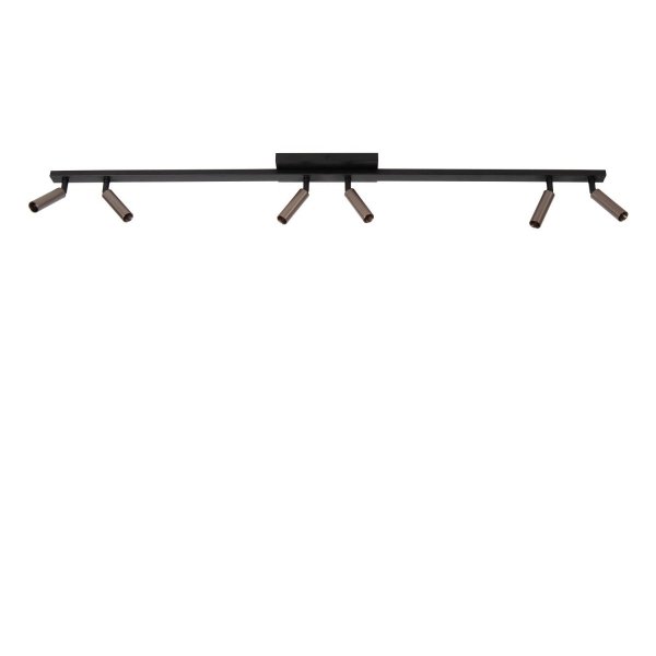 Nowoczesna lampa sufitowa listwa czarno-brązowa regulowane tuby uniwersalna minimalistyczna aluminiowa KEONI 09943/06/97 Lucide