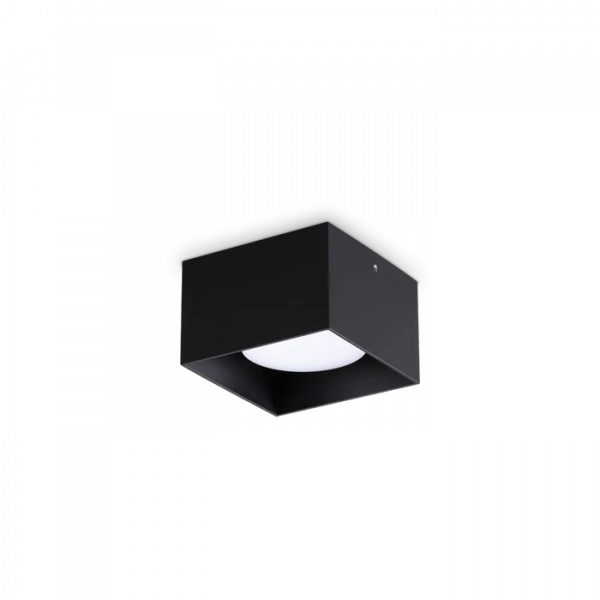 Nowoczesna Oprawa Sufitowa Czarna Kwadrat SPIKE PL1 317496 IDEAL LUX