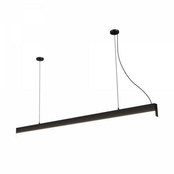 Lampa wisząca do salonu do biura Sigi IV  PL0129-BK Yaskr czarna LED 3000K
