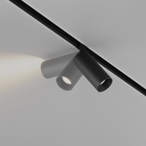 Lampa szynowa minimalistyczna nowoczesna regulowana aluminium czarna FOCUS LED MAYTONI TR032-4-5WTW-S-DD-B