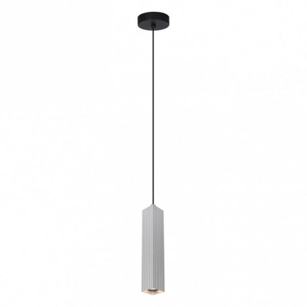 Nowoczesna Lampa Wisząca W Kolorze Aluminium Tuba Metalowa TECNO PND-37492-1-ALU ITALUX