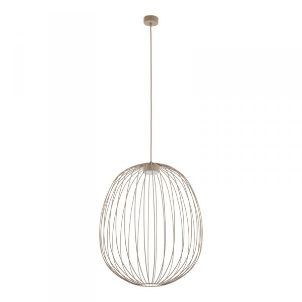 Beżowa lampa wisząca ażurowa druciana owalna minimalistyczna loftowa uniwersalna klasyczna SPHERA L 11303 TK-LIGHTING