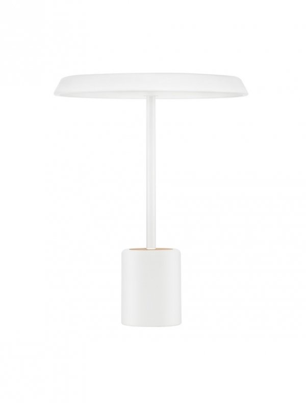 Lampka stołowa nocna biała LED okrągła minimalistyczna uniwersalna klasyczna FOVENTO LE45444 Luces Exclusivas