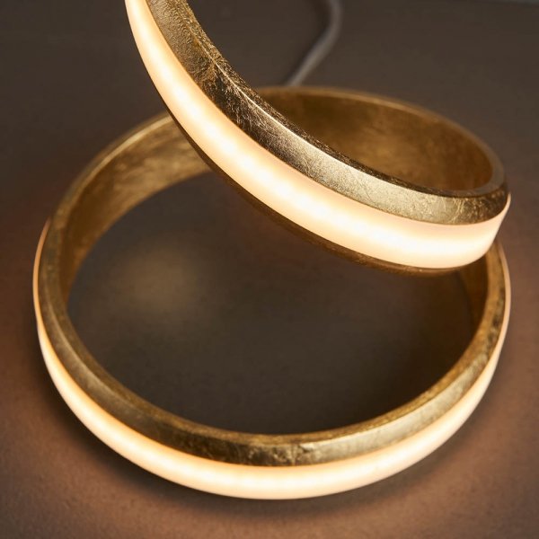 Designerska Lampka Stołowa Nowoczesna LED Złota ARIA 95842 ENDON