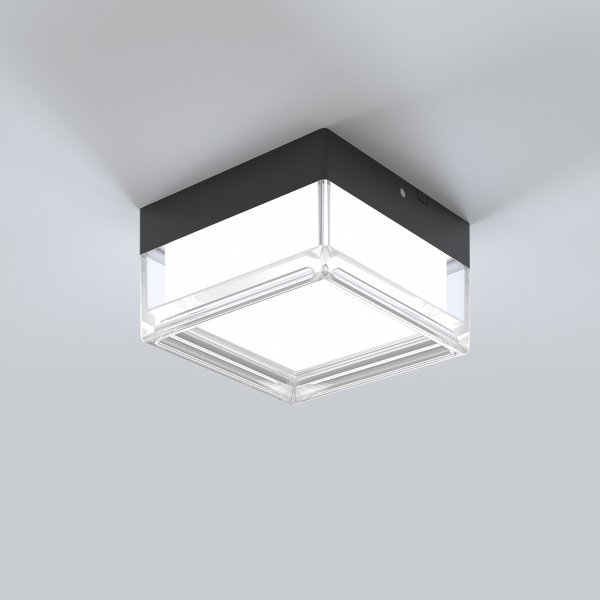 Nowoczesny czarny plafon sufitowy LED Nafis PLF-53628-BK Italux