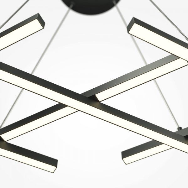 Lampa Wisząca LED Czarna Nowoczesna HALO MOD244PL-L50BK MAYTONI