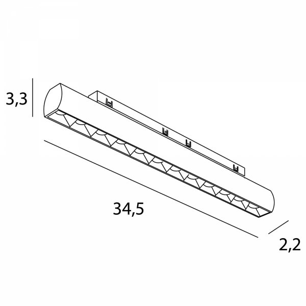 Raster do szynoprzewodu czarny obrotowy LED listwa minimalistyczny nowoczesny MICRO11 N0004N MAXLIGHT