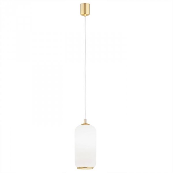 Szklana Lampa Wisząca Z Mosiężnym Zwisem PALLADO 4993 ARGON