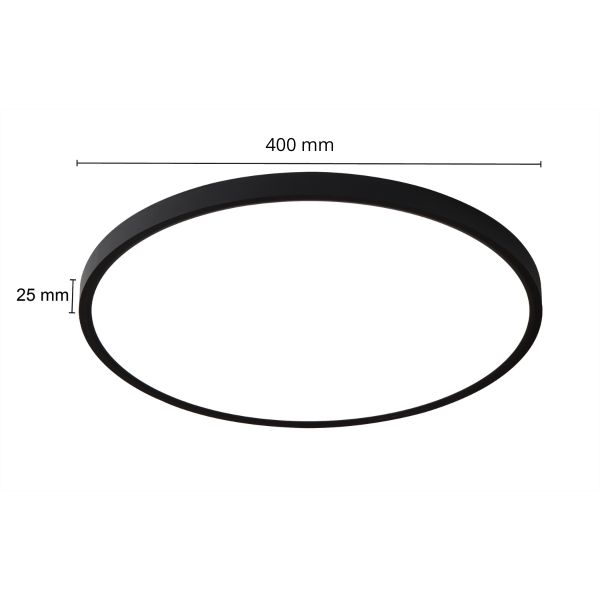 Plafon Sufiitowy Okrągły LED CCT Biały CALIFORNIA LP-2505/1C-40 BK LIGHT PRESTIGE