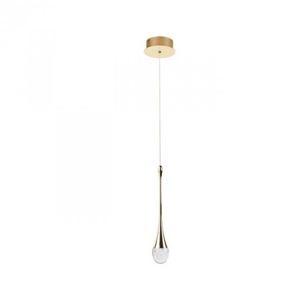 Nowoczesna Złota Lampa Wisząca LED Kropla DALMA AZ6006 AZZARDO