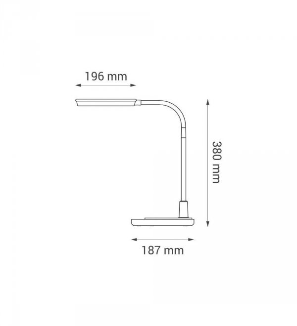 Nowoczesna Czarna Lampka Biurkowa LED MAGNUM BL007 NILSEN