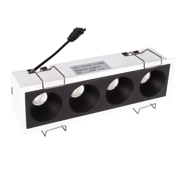 Oprawa wpustowa do skompletowania minimalistyczna prostokąt biała metalowa Modular H180.03 MAXLIGHT 