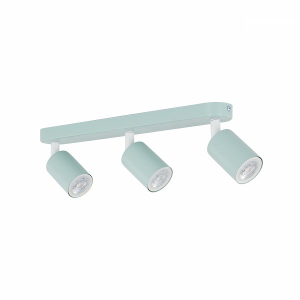 Nowoczesna oprawa ścienno sufitowa do pokoju dziecięcego potrójna miętowe tuby reflektory spot kinkiet LIVIA MINT 10236 TK-Lighting