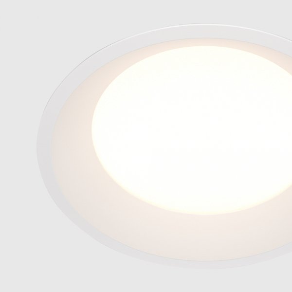 Lampa wbudowana wpuszczana w sufit LED okragła aluminiowa biała Okno MAYTONI DL055-18W3K-W