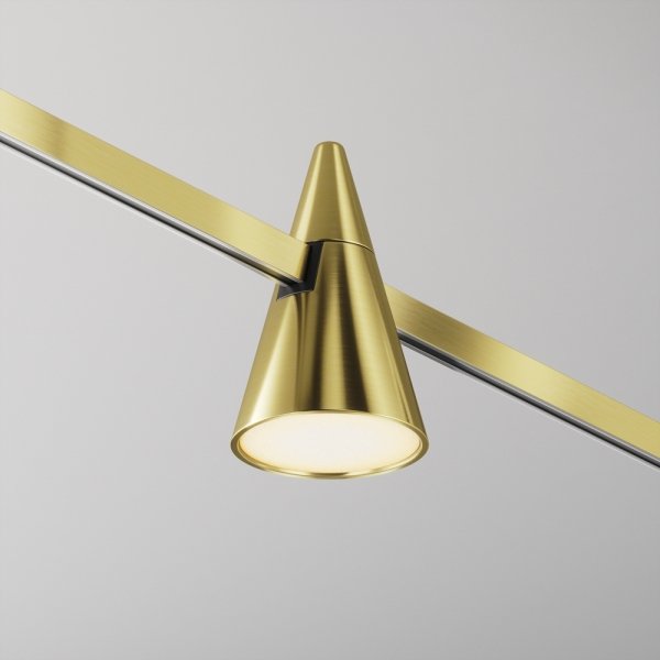 Ścieżka świetlna lampa szynowa stożek LED aluminium mosiądz Keila MAYTONI TR146-1-5W2.7K-BS-DE