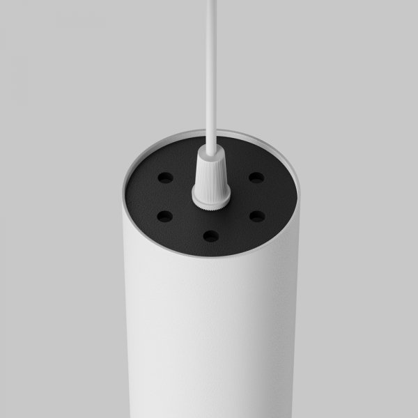 Lampa wisząca minimalistyczna LED aluminium biały nad stół do jadalni do salonu Focus LED Maytoni P072PL-L12W4K-1