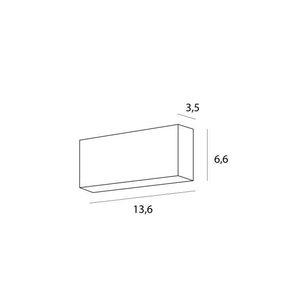  Lampa sufitowa plafon LED minimalistyczna klasyczna prostokątna biała aluminiowa X-line C0253 MAXLIGHT 