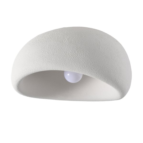 Dekoracyjny nowoczesny biały plafon lampa sufitowa designerski styl owalna STONE DN426-50C Step Into Design