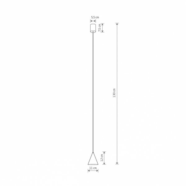 Niebieska lampa wisząca stożkowa ZENITH XS Umbra blue 11493 Nowodvorski Lighting