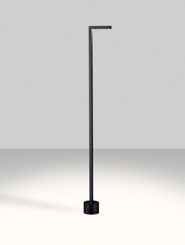 Zewnętrzna lampa stojąca minimalistyczna LED klasyczna uniwersalna aluminiowa wysoka czarna IP65 BERENDA LE75141 Luces Exclusivas