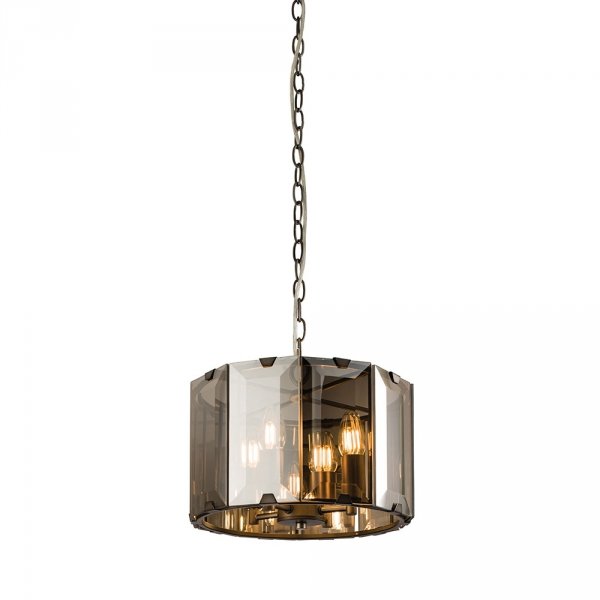 Szklana Lampa Wisząca Dymiony Klosz CLOONEY 61281 ENDON