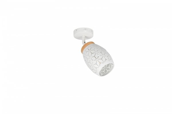 Nowoczesny kinkiet lampa ścienna biała regulowana tuba klasyczna w stylu orientalnym metalowa drewniany dekor BIDAR R81571731 Rl